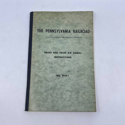 1953 The Pennsylvania Railroad RR Brake and Train Air Signal Instructions TF9