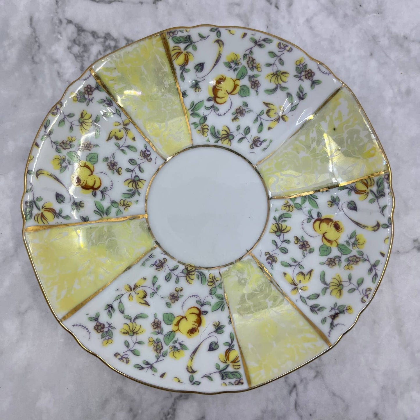 Vintage Fine China Saucer ONLY NORCREST Yellow Rose TA7-3