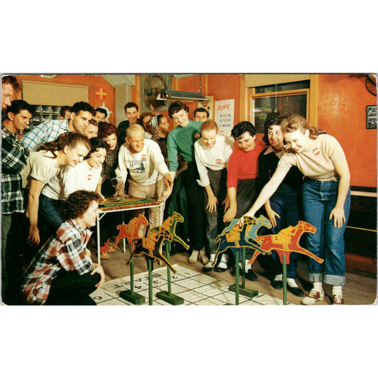 Vintage Postcard Fun Night at Honeymoon Haven Dingmans Ferry PA TD8-P2