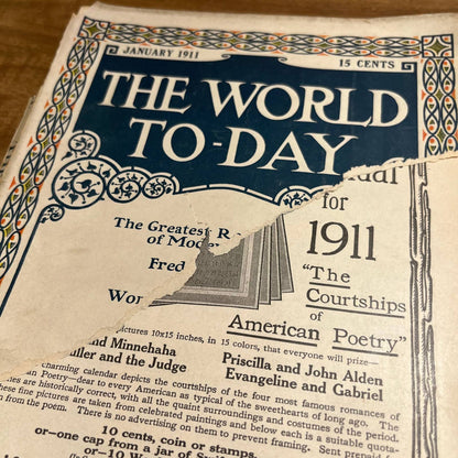 January 1911 The World To-Day Magazine No Cover Champ Clark British Parliment A2