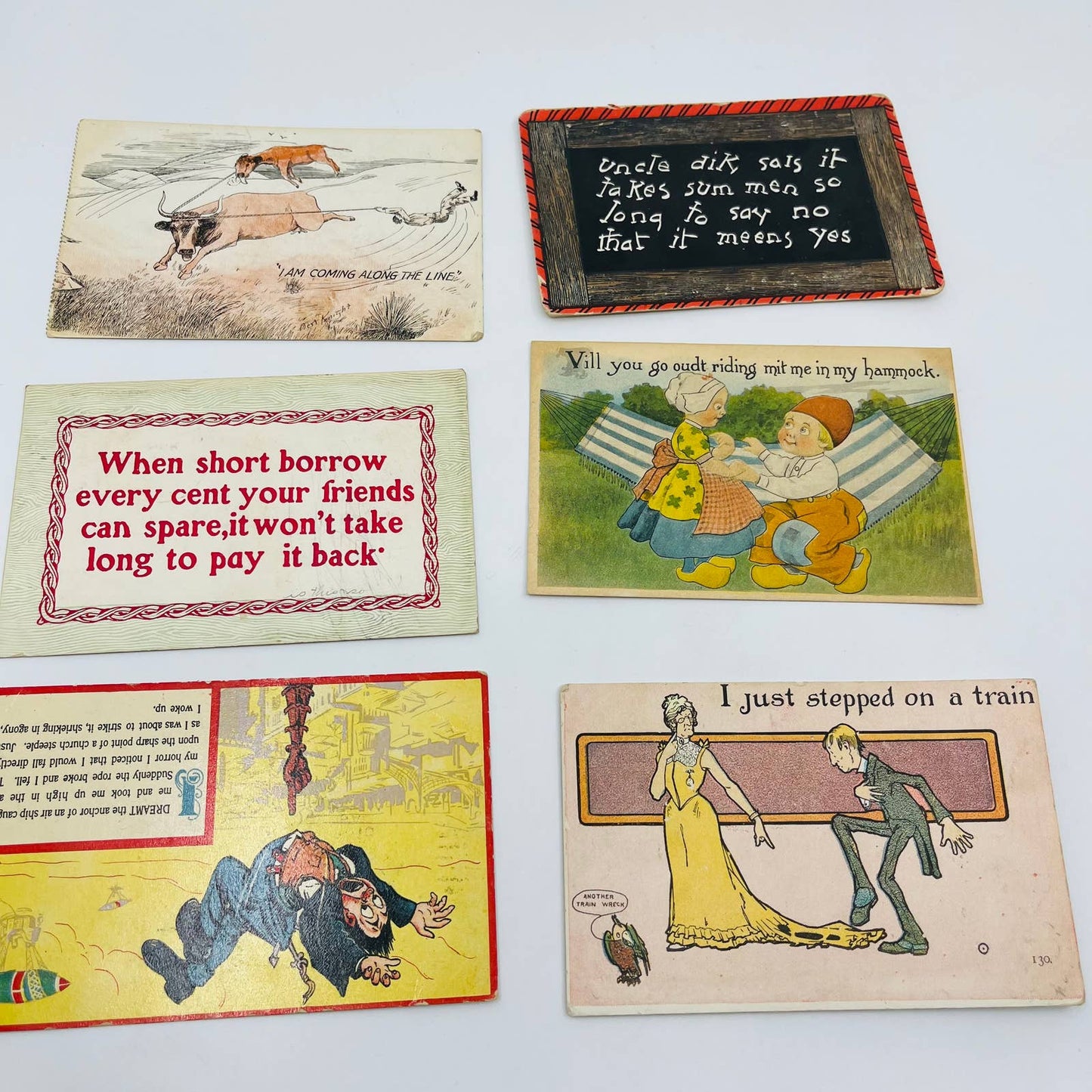 Vintage 1900-70s LOT OF 42 HUMOR Post Cards EA3