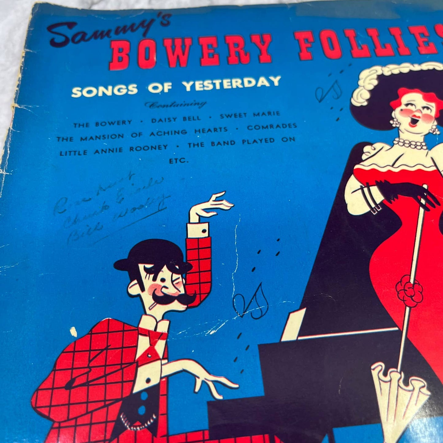 Sammys Bowery Follies Song Of Yesterday 1947 Vintage Sheet Music Book Pop TH1