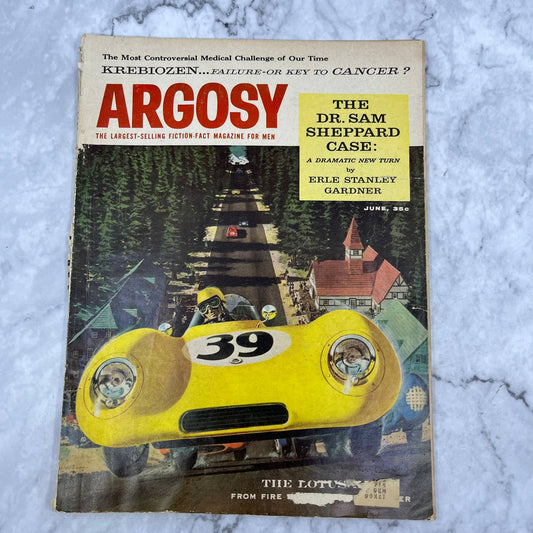 ARGOSY Adventure Magazine June 1957 Lotus XI Gardner Krebiozen Robert Moore TJ3