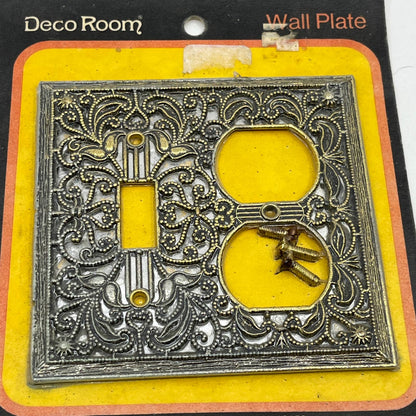 Deco Room Metal Filigree Light Switch Outlet Plate Cover NEW SEALED TH6