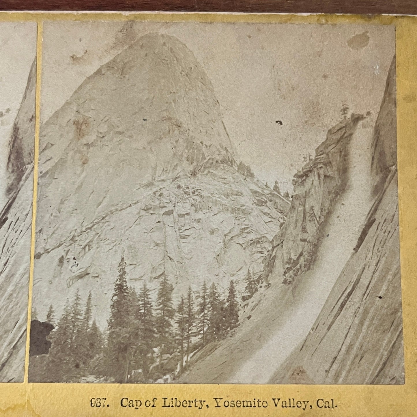 Cap of Liberty Yosemite Valley CA Antique Stereoview Card H2-4