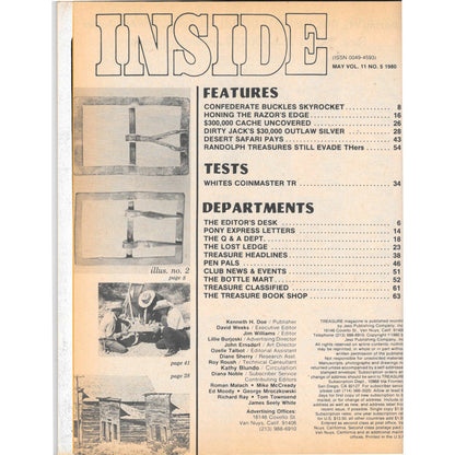 Treasure Magazine - Treasure Hunting Gold Mining Metal Detecting May 1980 M5