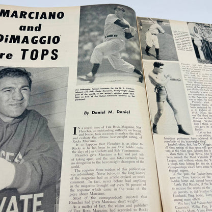 1956 Mar - The Ring Boxing Magazine Rocky Marciano Italian American Athletes TA5