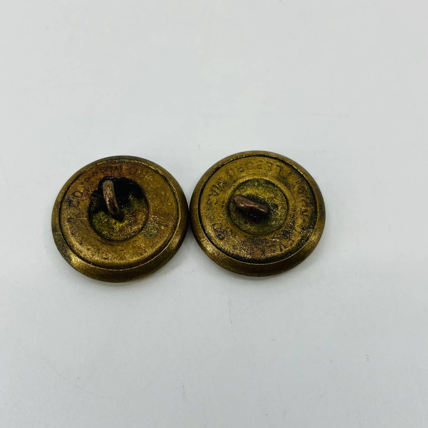 Attleboro Mass D Evans & Co Eagle Button Military Uniform Pre WWII Set of 2 SC3