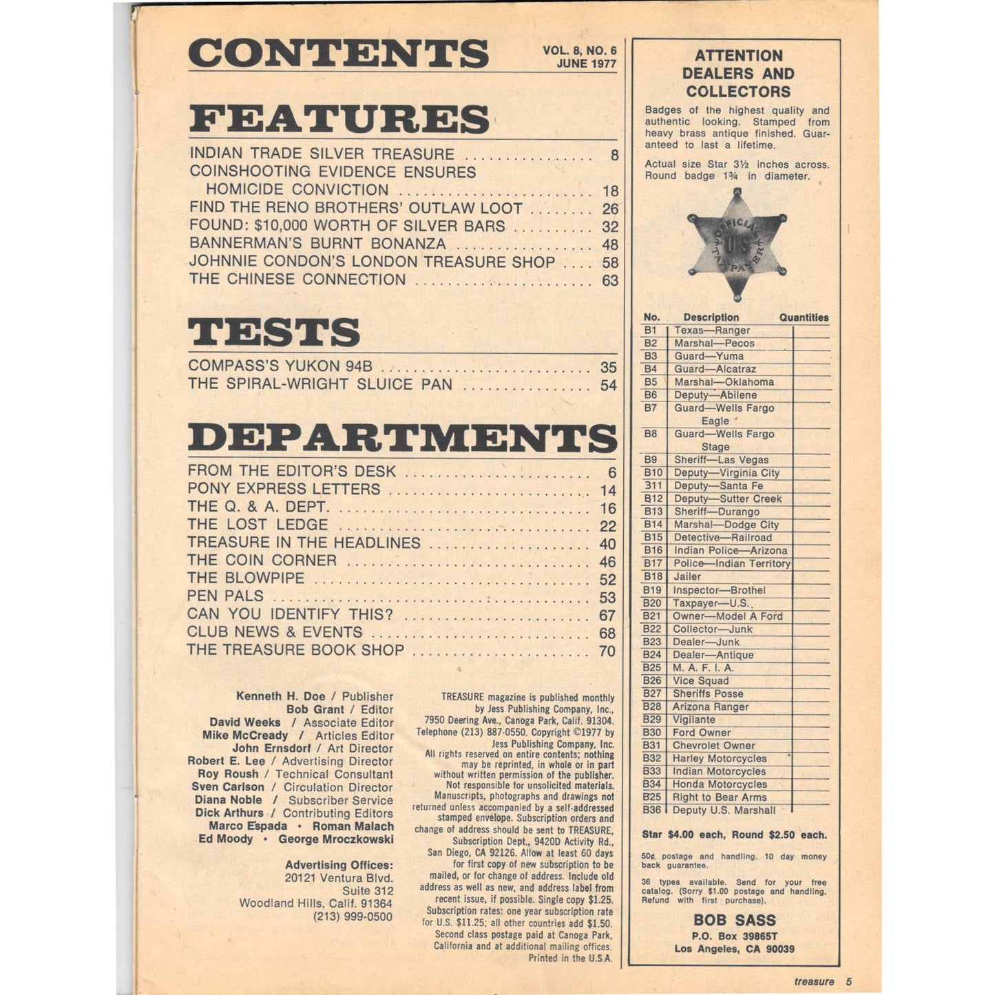 Treasure Magazine - Treasure Hunting Metal Detecting June 1977 M3