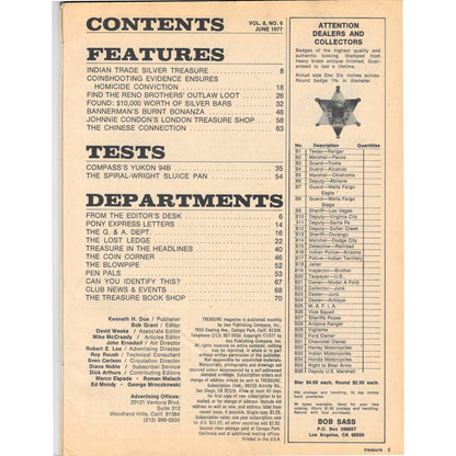 Treasure Magazine - Treasure Hunting Metal Detecting June 1977 M3
