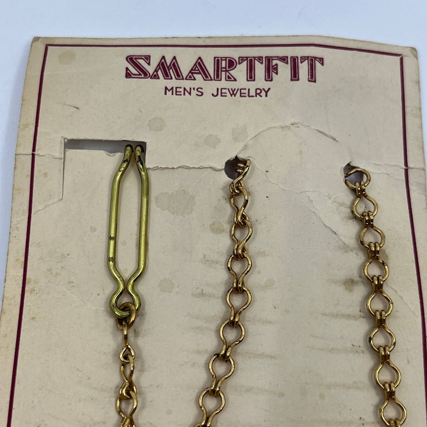 Vintage NOS Smartfit Smart Fit Pocket Watch Fob Key Chain Gold Tone SD5