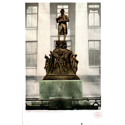 Thomas Jefferson statue Moses Jacob Ezekiel Louisville KY - Postcard TJ7-RP3