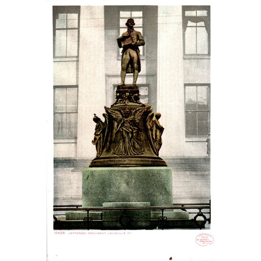 Thomas Jefferson statue Moses Jacob Ezekiel Louisville KY - Postcard TJ7-RP3