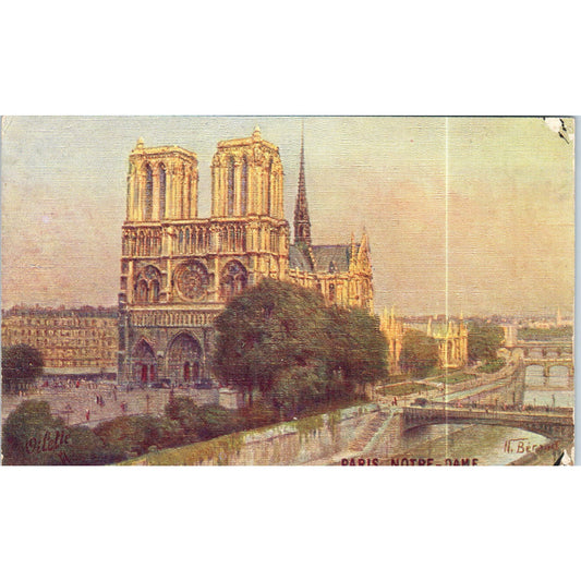 Notre Dame Paris France Raphael Tuck Original Postcard P3-2