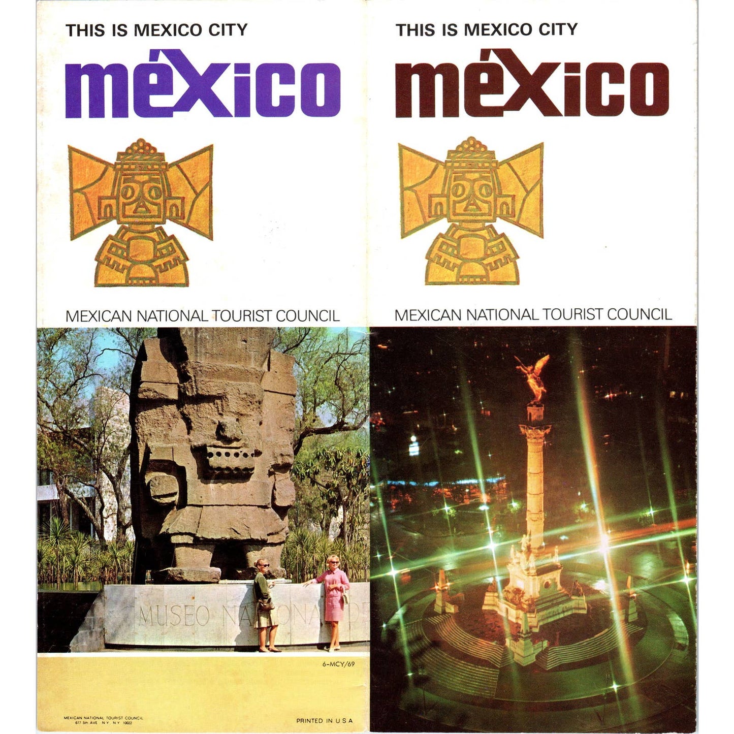 1960s This is Mexico City, Mexico Tourist Fold Out Brochure SF3