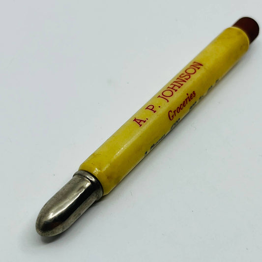 Bullet Pencil A.P. Johnson Groceries Clinton Iowa 4th St. SB3