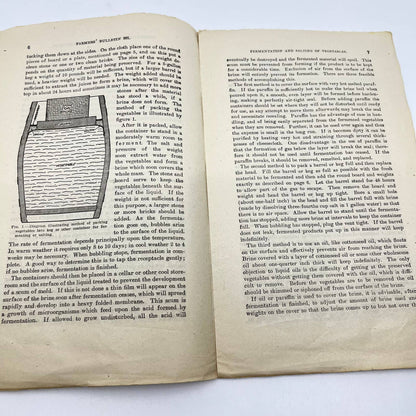 1917 Preservation of Vegetables by Fermentation & Salting Dept of Agriculture TF7