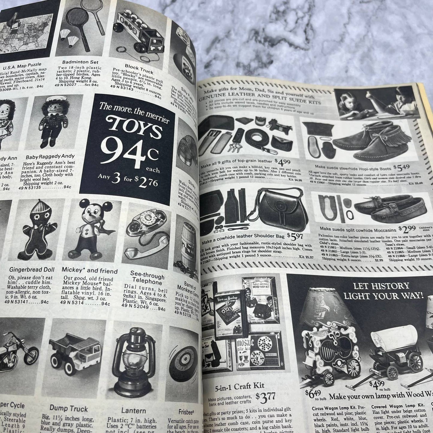 Original 1972 SEARS Christmas Wish Book Catalog Toys Barbie Hot Wheels Pooh S3