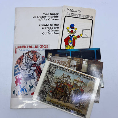 1970s Hertzberg Circus Booklet, Brochure and Postcard Set San Antonio TX TH8