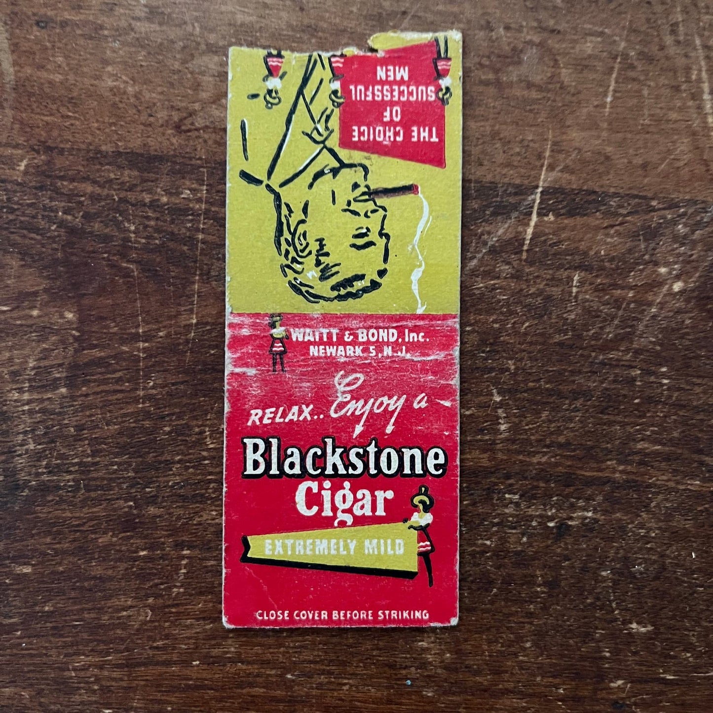 Blackstone Cigars Advertising Matchbook Cover SA9-M12