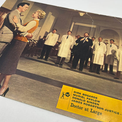 1957 Doctor at Large Dirk Bogarde Muriel Pavlov 11x14 British Lobby Card 2 FL4