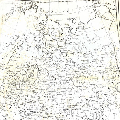 1886 Map of Moscovy Russia in Europe  10x17 AB9