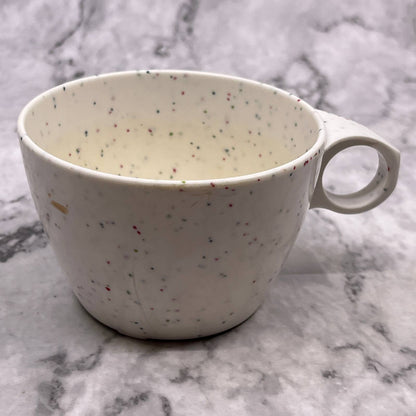 Imperial Ware Speckled Confetti White MCM Coffee Tea Cup Melmac Malamine TA3