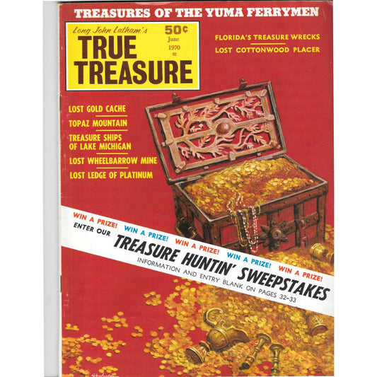Long John Lathams Lost Treasure Magazine Lost Mines, Buried, Sunken Jun 1970 MB1