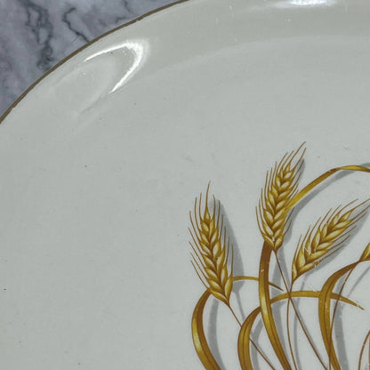 Vtg Cunningham & Pickett China Dinner Plate 9" Golden Wheat 22k Gold Trim TI8