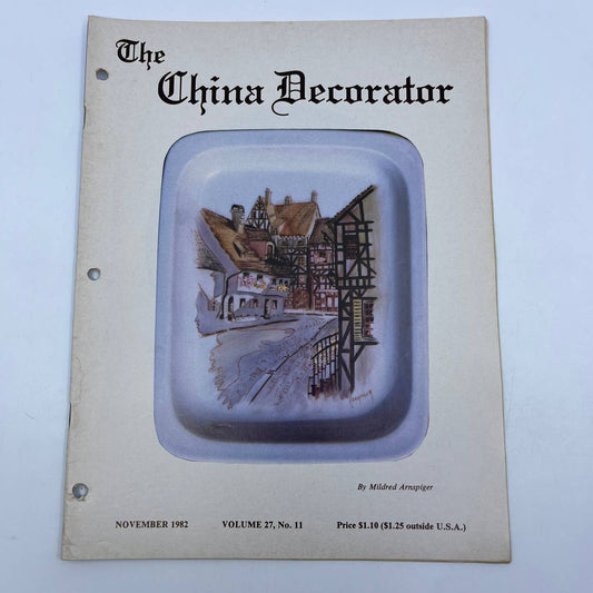 1982 Nov - The China Decorator Magazine - Street Scene Mildred Arnspiger TH8
