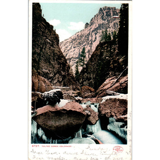 Toltec Gorge Colorado 1907- Original Postcard TJ9-P2