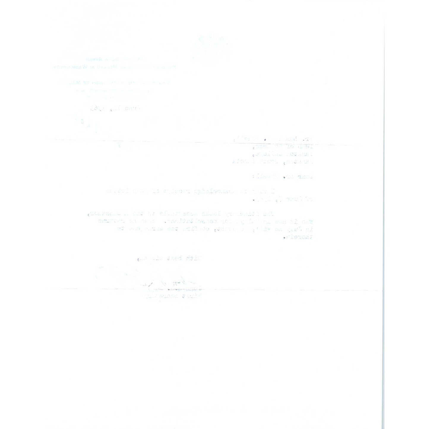 Embassy of the Federation of Malaya Letterhead Memo John H.K. Ng Jun 1963 TK1-P8