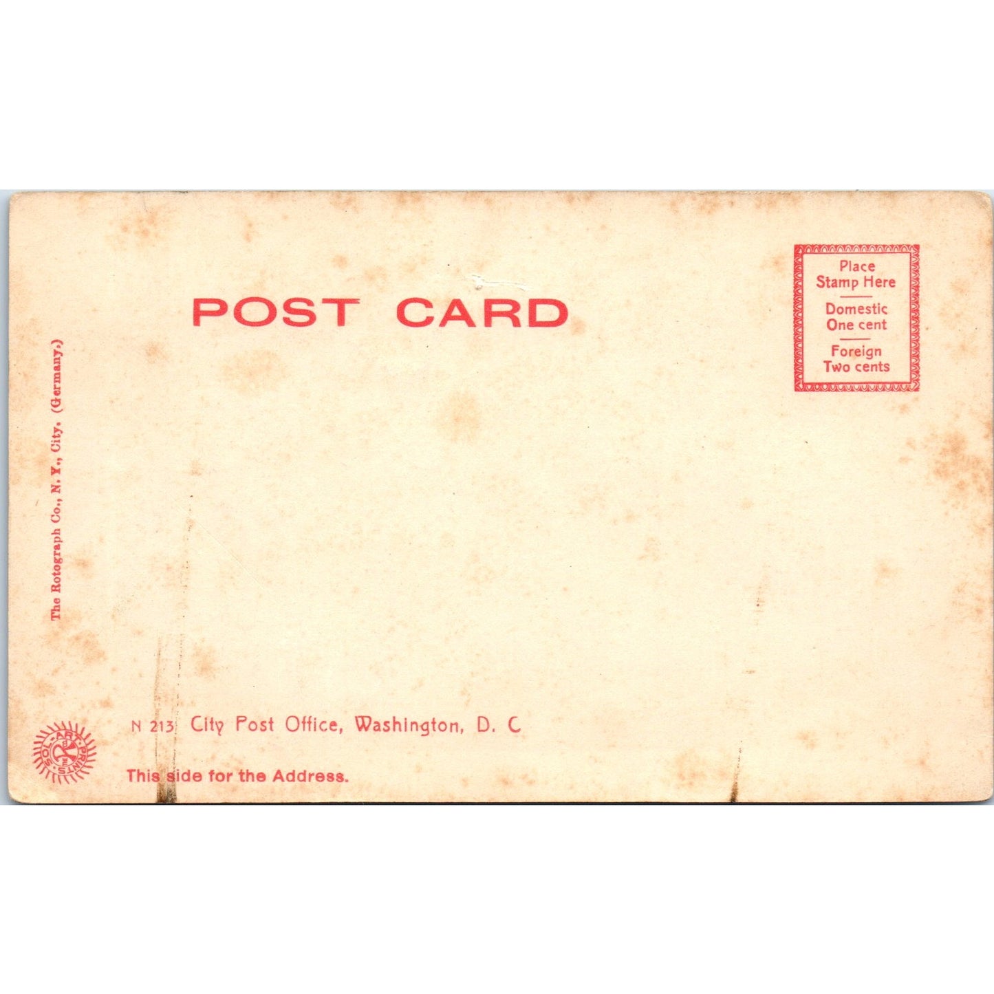 City Post Office at Night c1905 Washington D.C. Original Postcard P1-16
