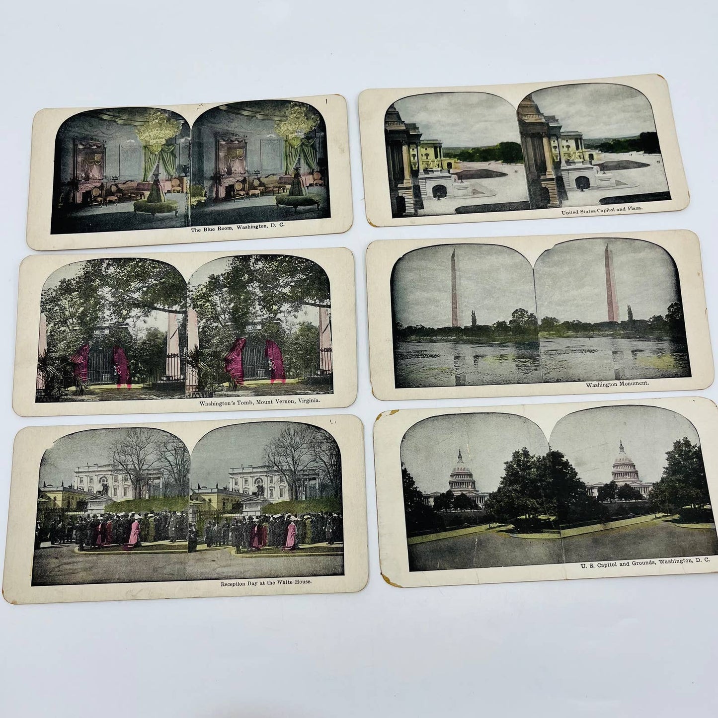 c1890 Lot of 6 Stereoview Cards Pictures US CAPITOL WASHINGTON DC TA7-24