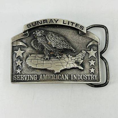 1981 Bergamot Brass Works Eagle Belt Buckle Sunday Lites American Industry SB9