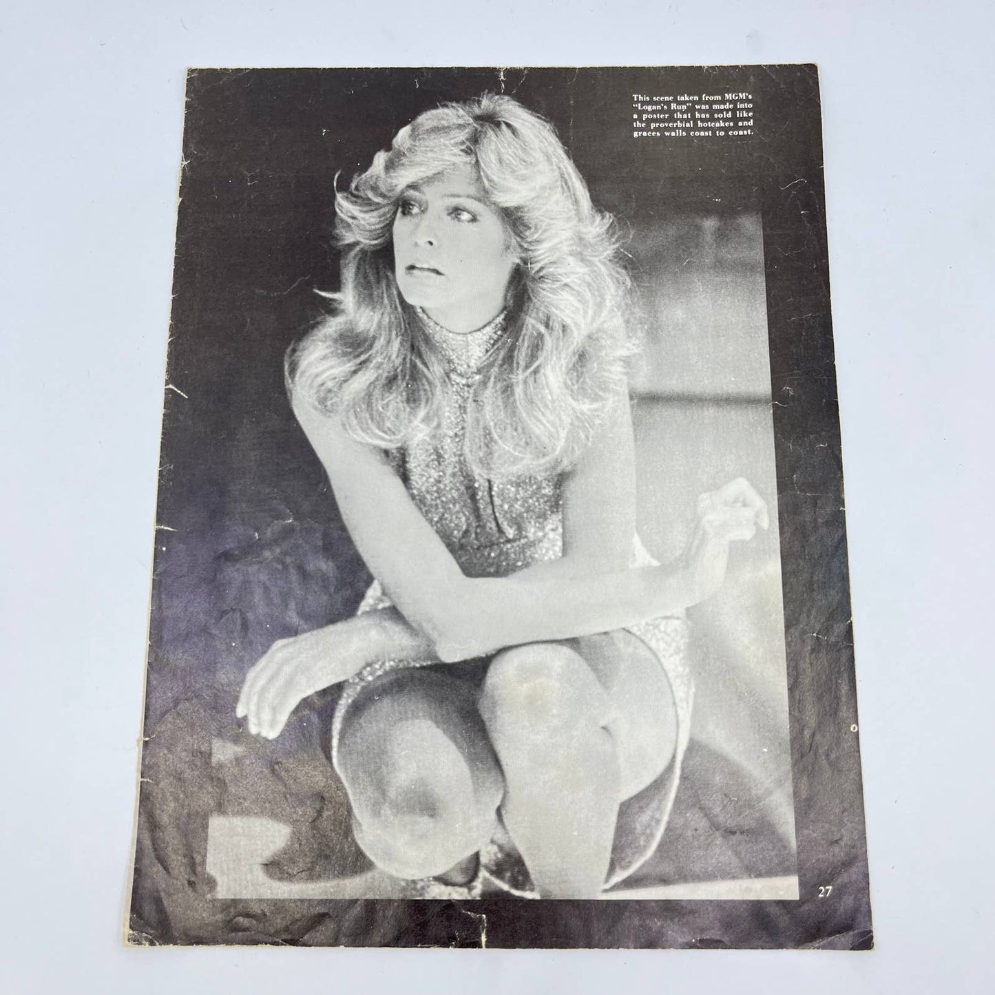 Vintage Farrah Fawcett Centerfold, Fold Out Poster AA9