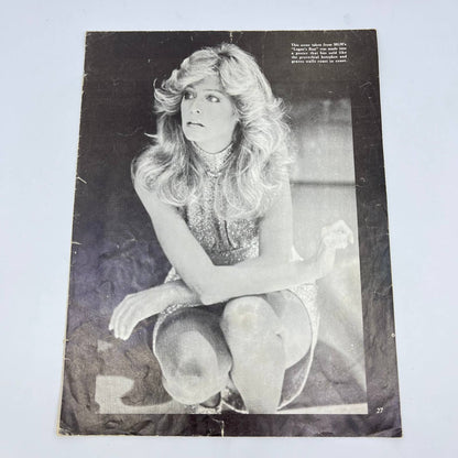 Vintage Farrah Fawcett Centerfold, Fold Out Poster AA9