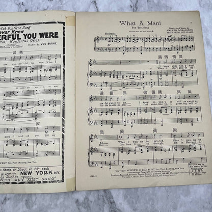What A Man Fox Trot Walter Donaldson Eunice Gilman 1926 Sheet Music TK2-SM4