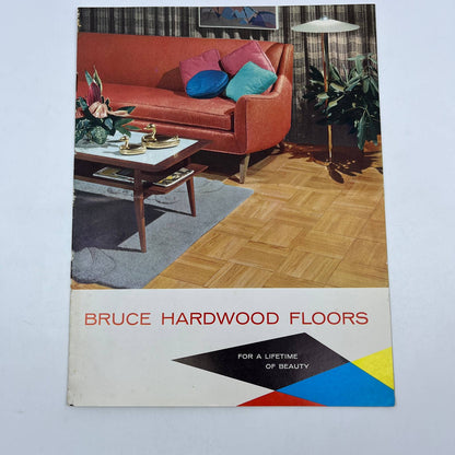 1957 MCM Kentile Bruce Hardwood Floors Advertising Pattern Booklet Brochure TH7