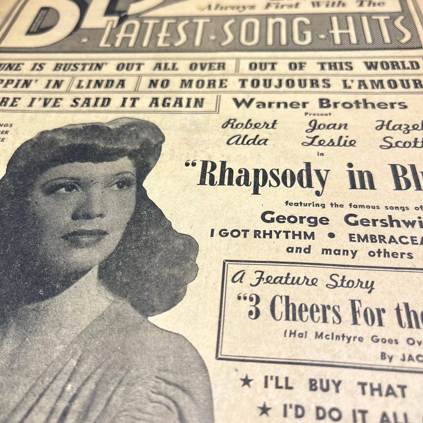 1940s Best Songs Magazine Vol. 5 No. 8 Dinah Shore Gershwin Johnny Angel B3