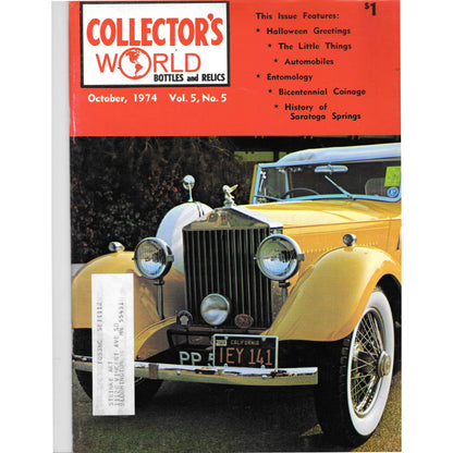 Long John Latham's Collector's World Bottles and Relics Magazine Oct 1974 M5