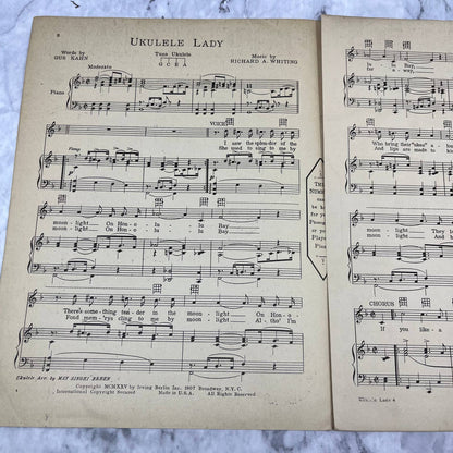 1925 Sheet Music Ukulele Lady Richard A. Whiting Irving Berlin TH5