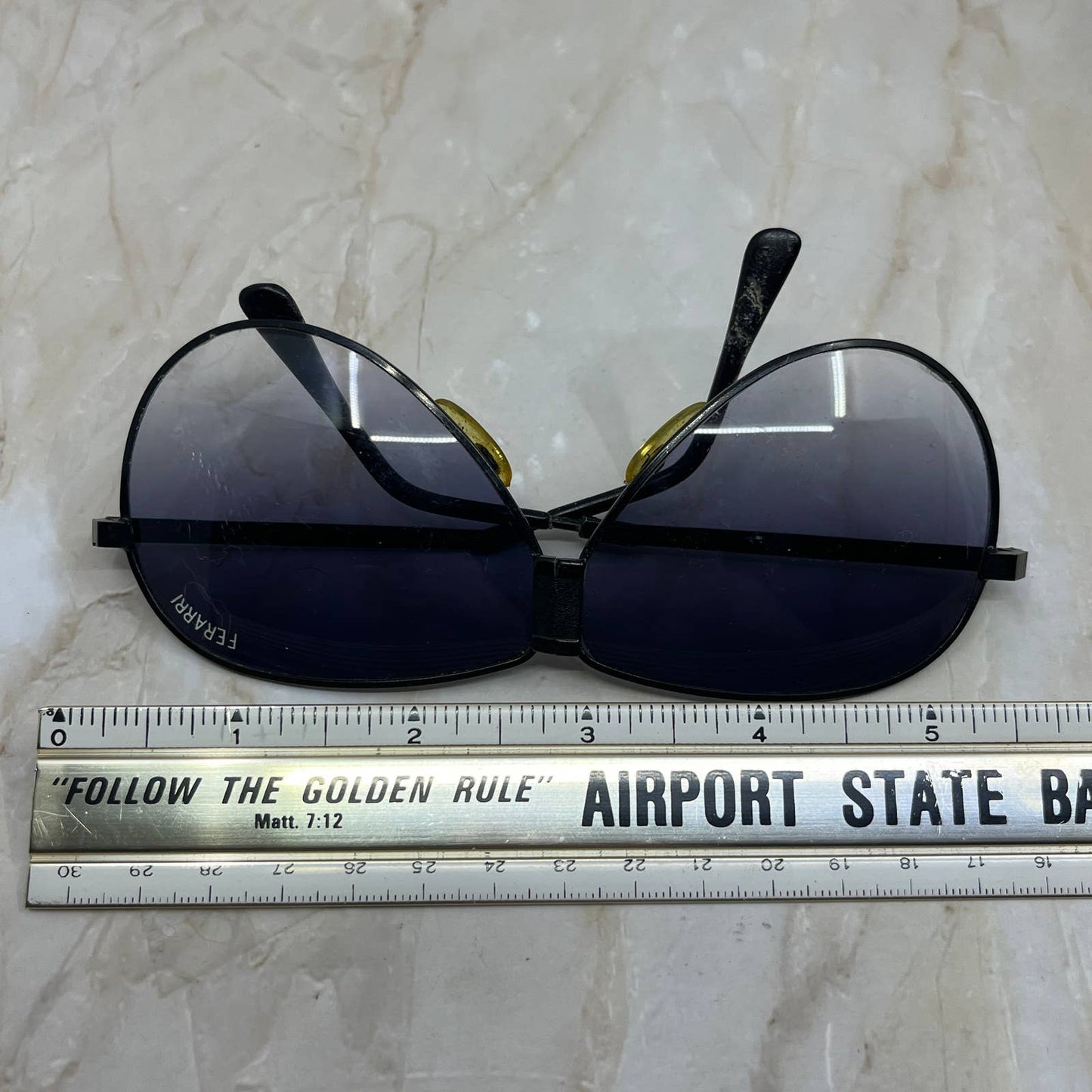Ferrari Men's Aviator Folding Black Rim Sunglasses Eyeglasses Frames TJ1-G3-1
