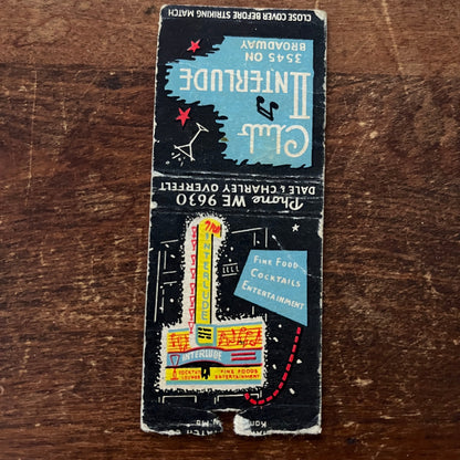 Club Interlude Charley Overfleet Kansas City Advertising Matchbook Cover MM11-6
