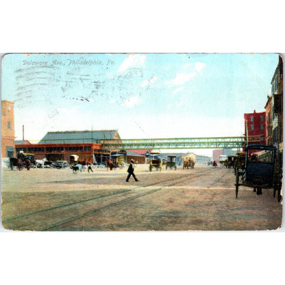 1910 Postcard Delaware Avenue in Philadelphia PA TI1-1