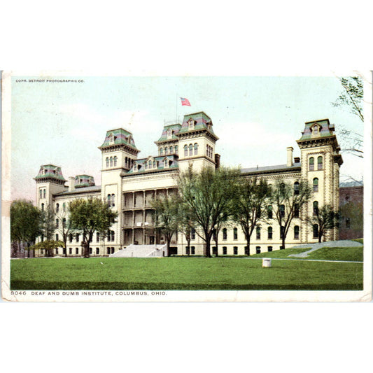 1913 Postcard Deaf and Dumb Institute Columbus OH TD8-O2