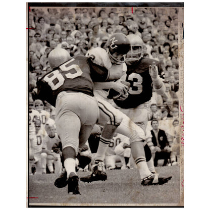 1971 Press Photo Football Notre Dame Walt Patulski & Tyrone Robinson 8x10" AD3