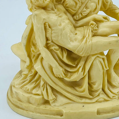 PIETA Mary Cradling Jesus Sculpture Figurine Resin by A. Santini ITALY 4” TB7