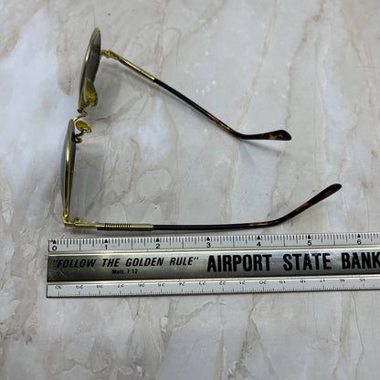 Round Tortoise Shell Gold Tone Sunglasses Eyeglasses Frames TJ1-G2-7