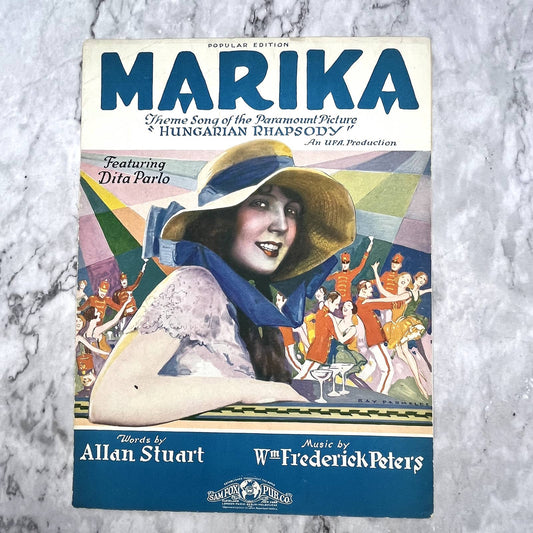 Marika Hungarian Rhapsody Dita Parlo Allan Stuart 1929 Sheet Music TK2-SM2